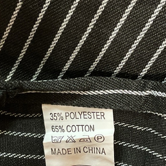 Kitchen Cooking Apron Bib Chef Apron 
Pockets striped black white - Picture 5 of 7